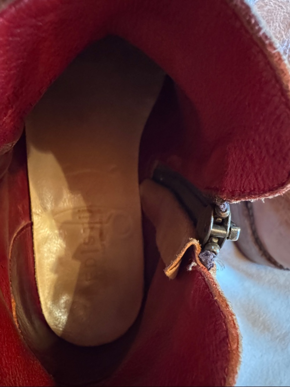 Bed|Stu Yurisa Ankle Boot- Rustic Tan Leather Women’s Size 9 - Picture 9 of 16